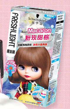 施華蔻泡泡染粉玫甜棕